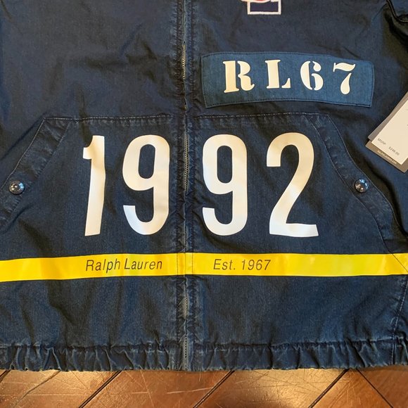 Polo Ralph Lauren Indigo Stadium Zip Track Jacket - Picture 3 of 8